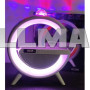 Лампа ночник с колонкой и беспроводной зарядкой G-Smart Light Sound Mini Machine + Диско шар G-2688A